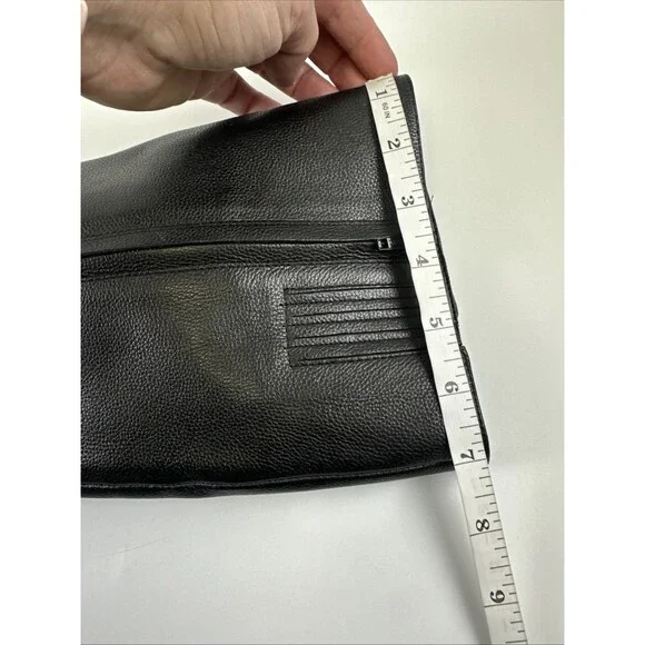 Michael Michael Kors Maisie Knee High Boot Black Leather Pebbled Gold Button 7.5 - Picture 10 of 15